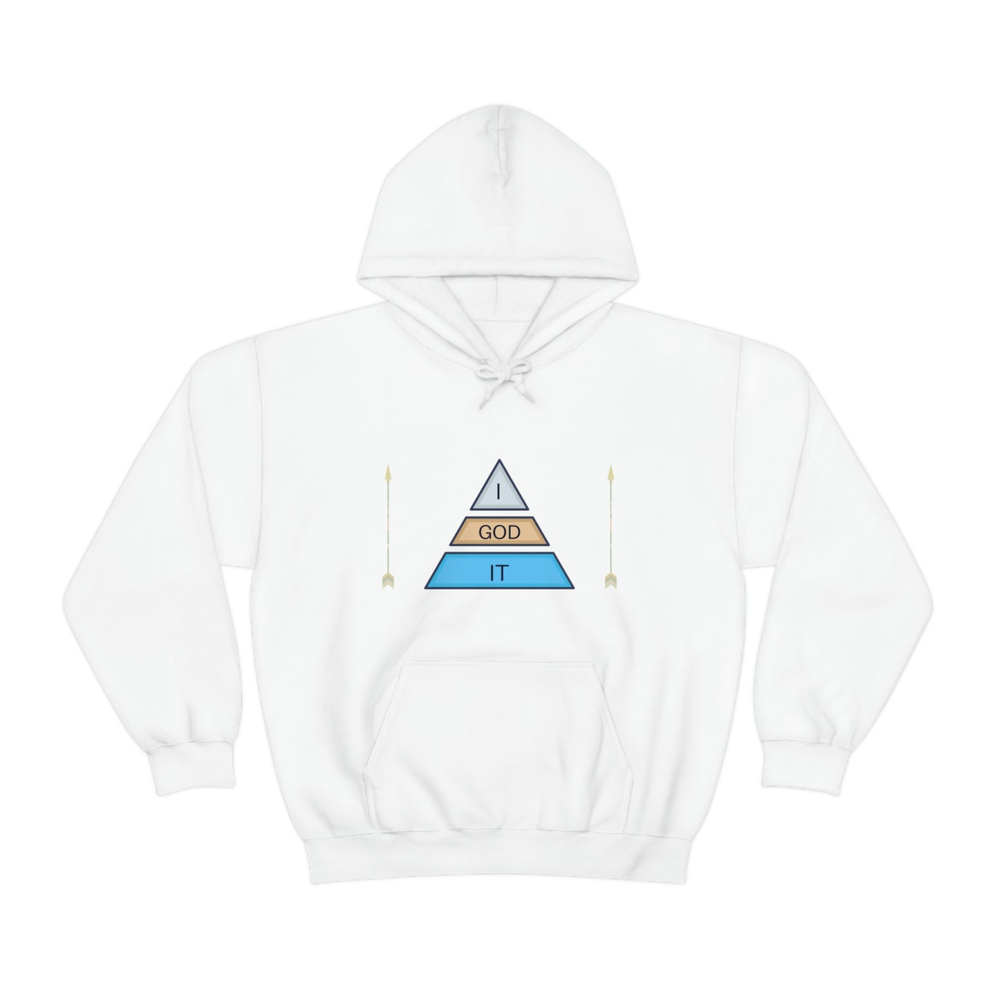 KEMETMENT DOUBLE SIDED "I GOD IT' LOGO Unisex Heavy Blend™ Hooded Sweatshirt