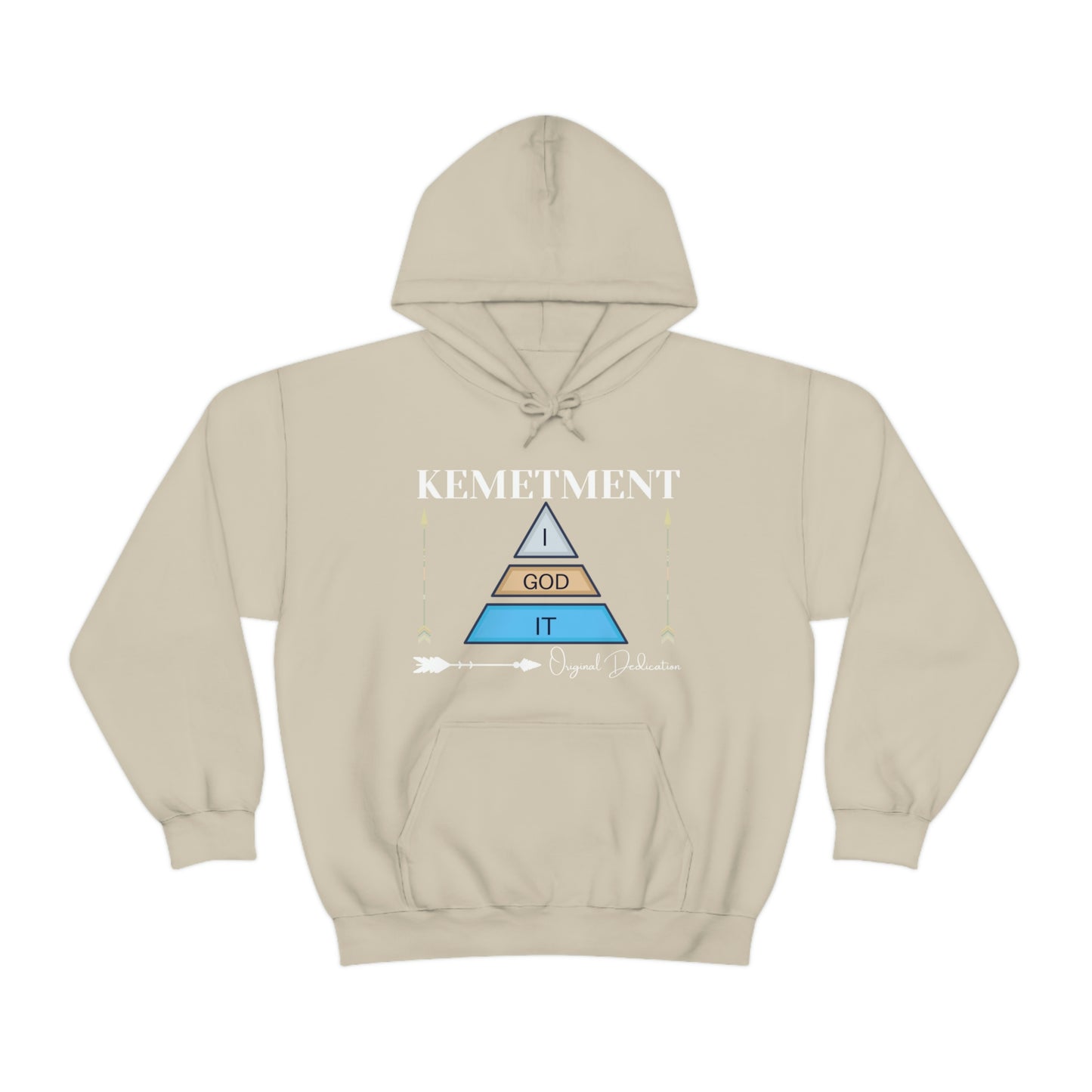 KEMETMENT DOUBLE SIDED "I GOD IT' LOGO Unisex Heavy Blend™ Hooded Sweatshirt