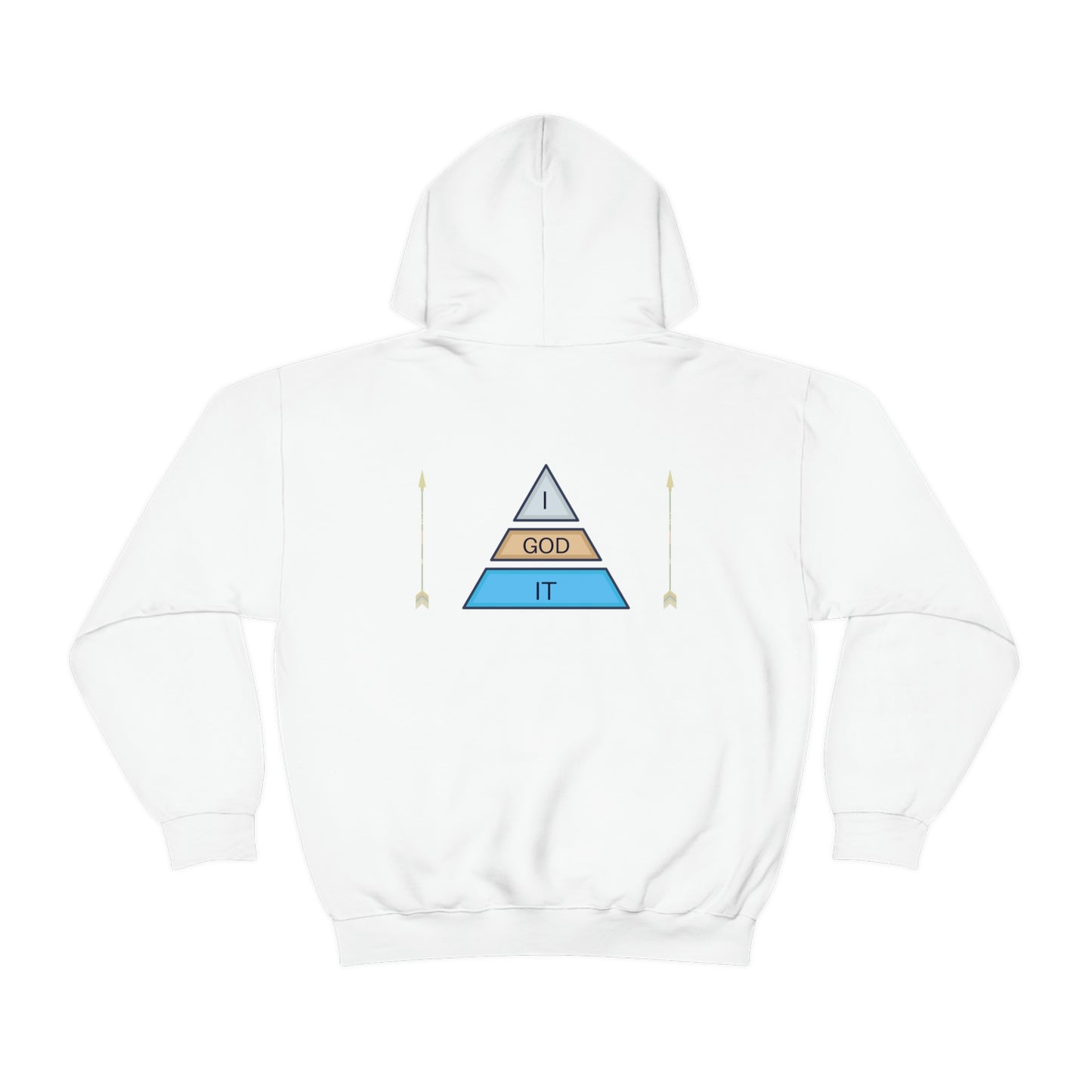 KEMETMENT DOUBLE SIDED "I GOD IT' LOGO Unisex Heavy Blend™ Hooded Sweatshirt