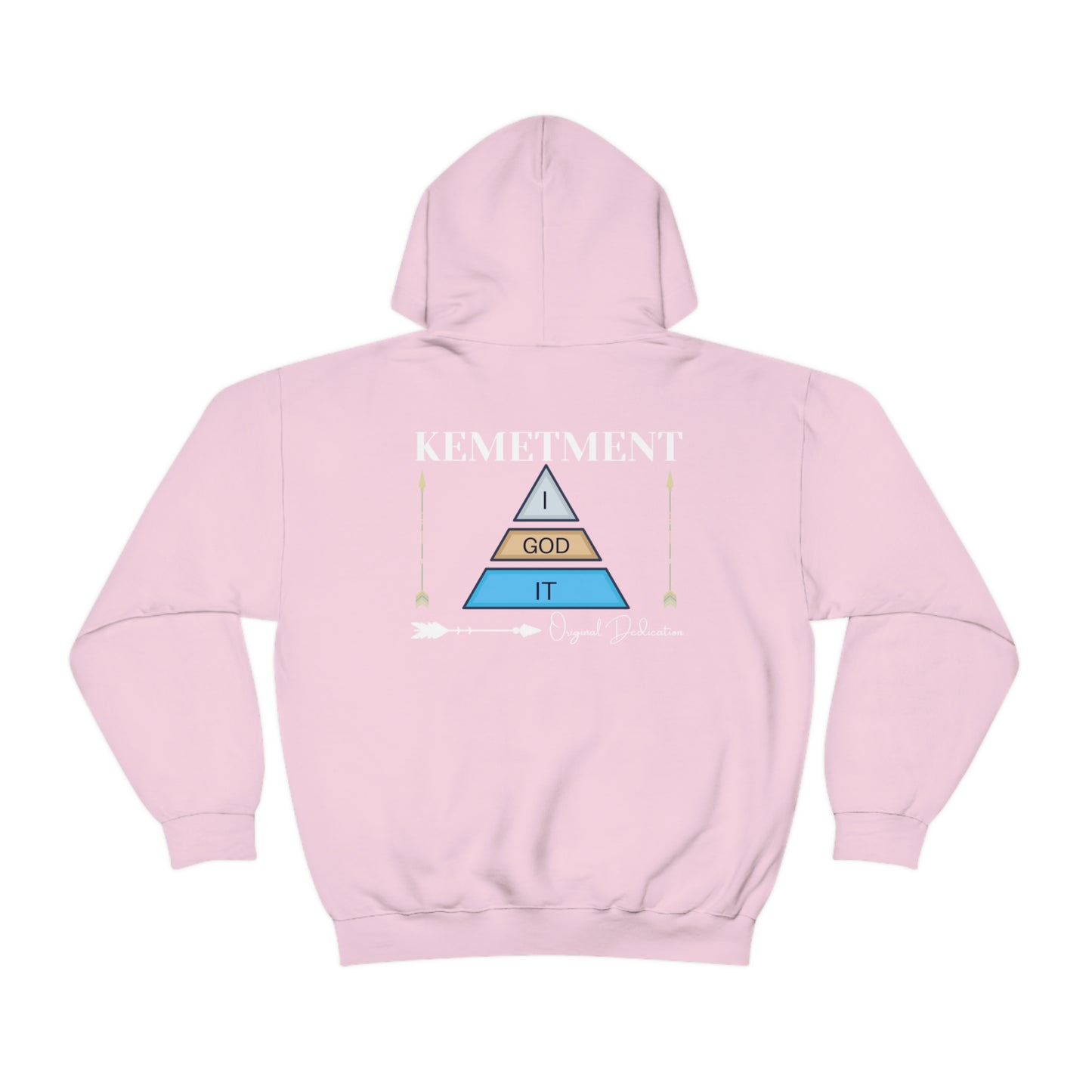 KEMETMENT DOUBLE SIDED "I GOD IT' LOGO Unisex Heavy Blend™ Hooded Sweatshirt