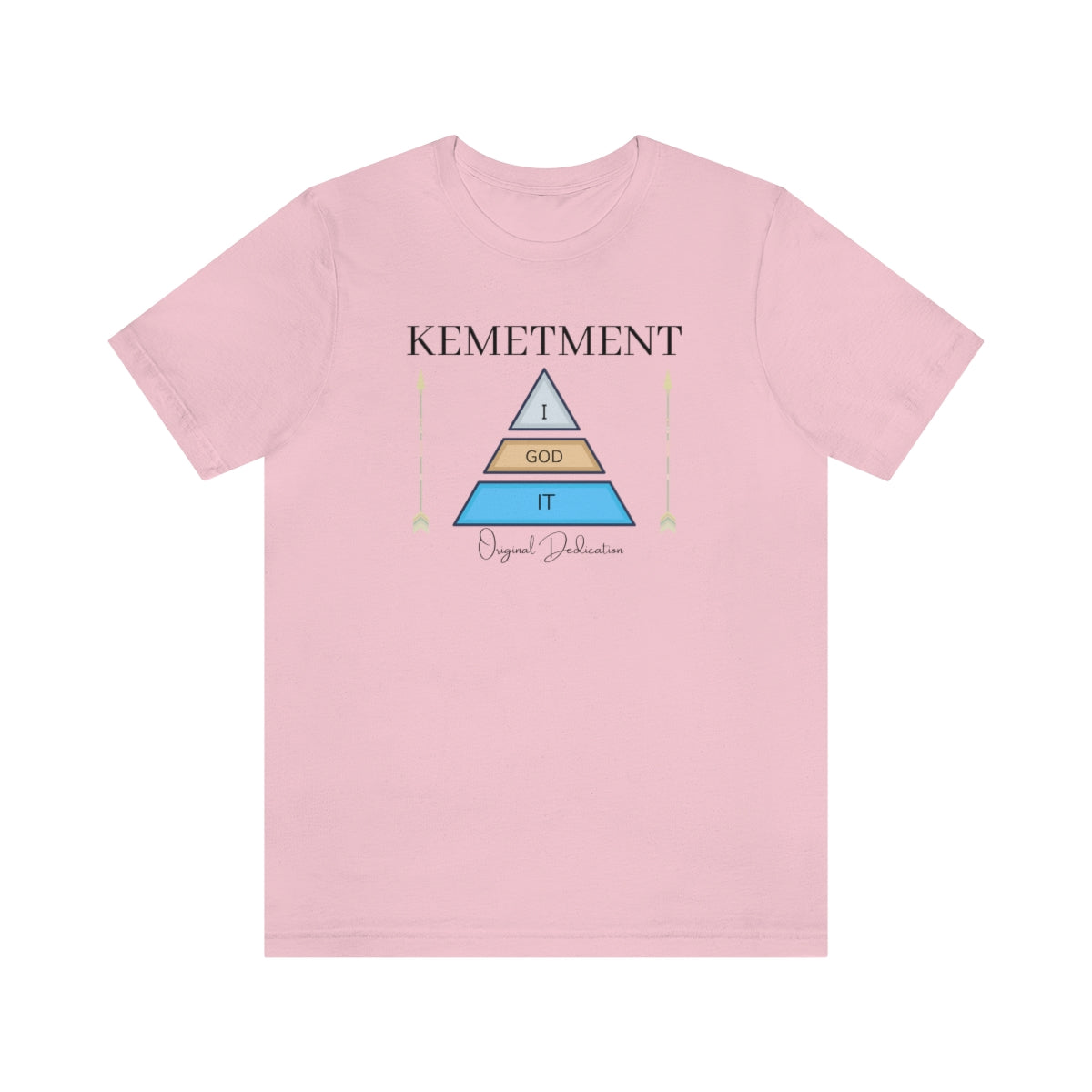 Womens Kemetment ( I God It ) 2 Sided Logo Bella Canva Jersey Short Sleeve Tee