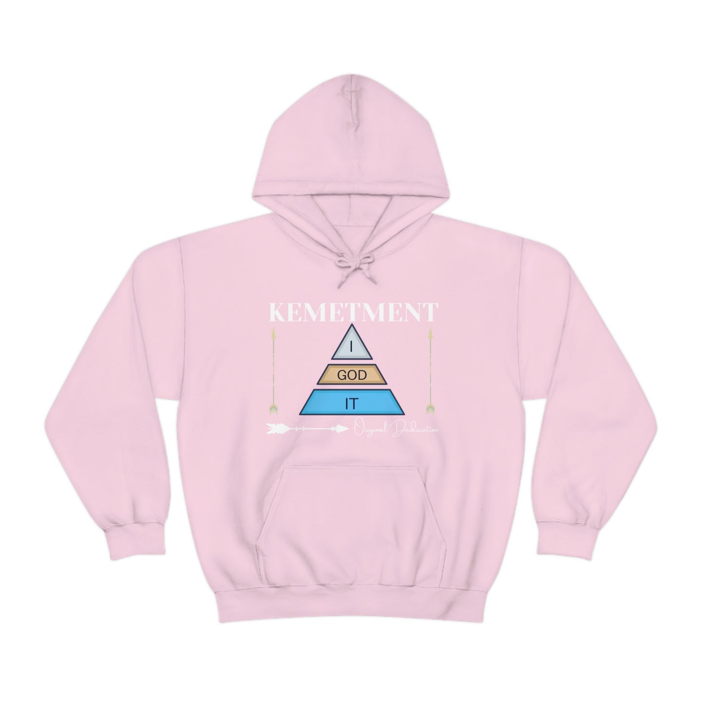 KEMETMENT DOUBLE SIDED "I GOD IT' LOGO Unisex Heavy Blend™ Hooded Sweatshirt