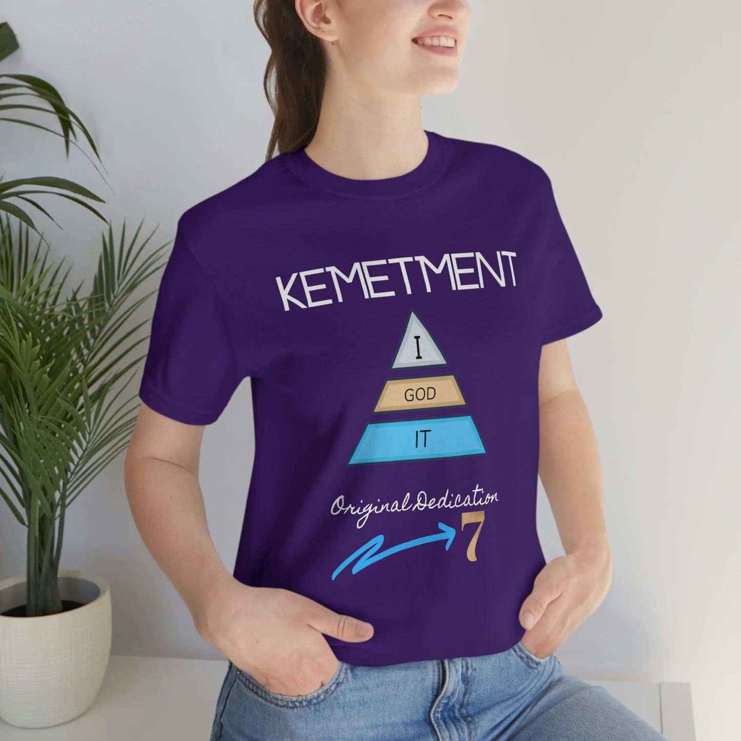 Kemetment 7 "I God It" Mens/ Unisex Jersey Short Sleeve Tee... Simply a fly ass Tshirt...