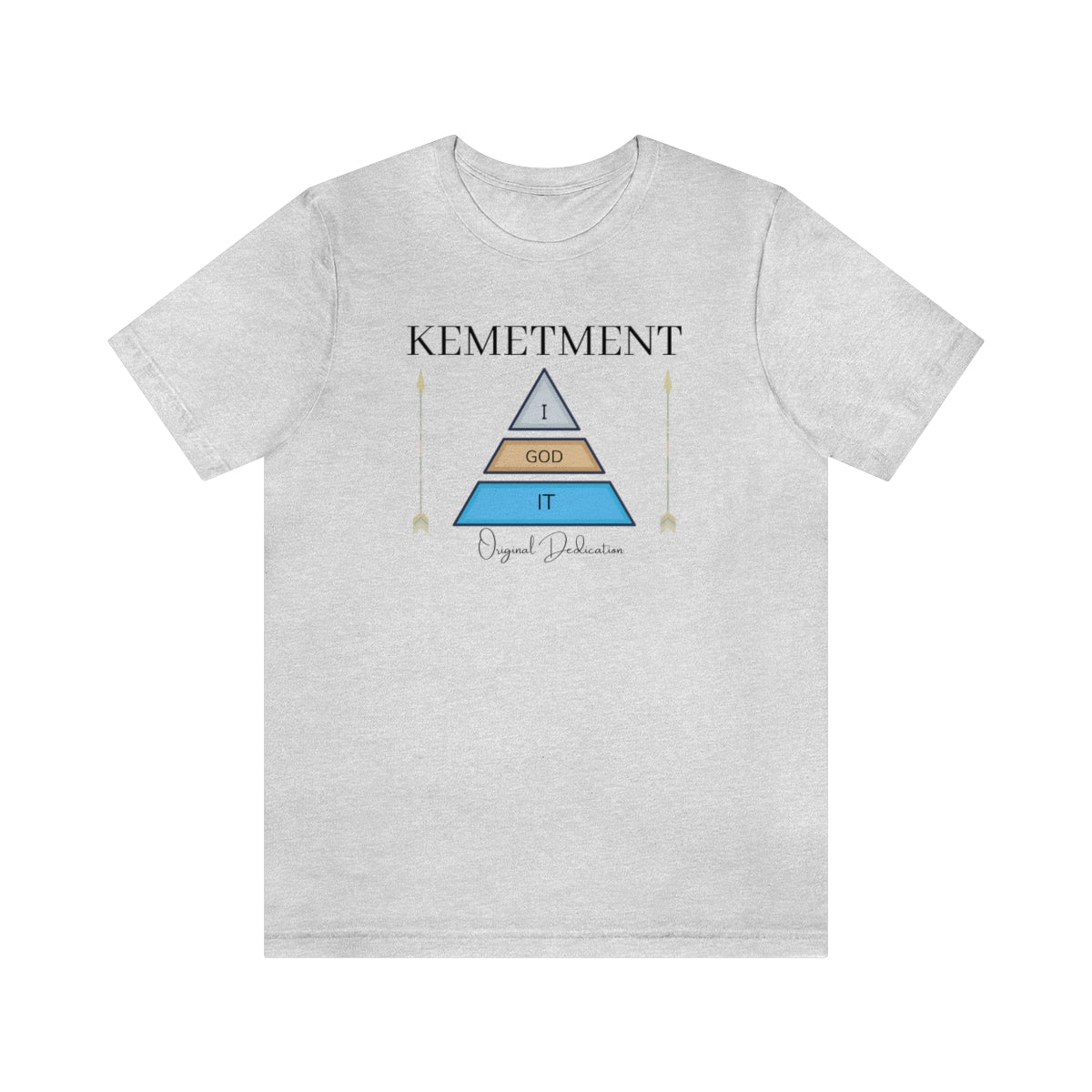 Womens Kemetment ( I God It ) 2 Sided Logo Bella Canva Jersey Short Sleeve Tee