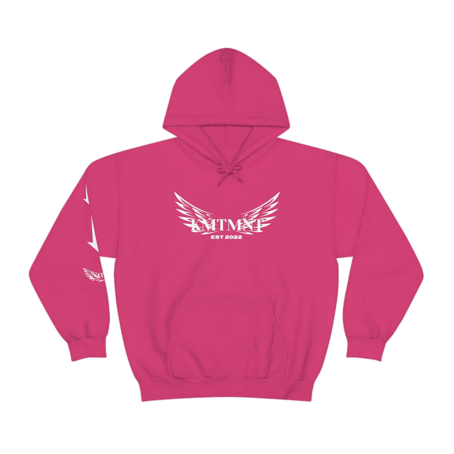 WINGED KEMETMENT Double sided with right arm arrows and winged decal Unisex Heavy Blend™ Hooded Sweatshirt