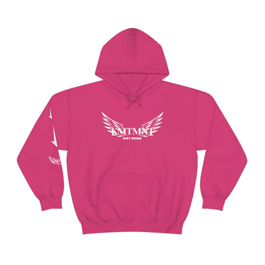 WINGED KEMETMENT Double sided with right arm arrows and winged decal Unisex Heavy Blend™ Hooded Sweatshirt