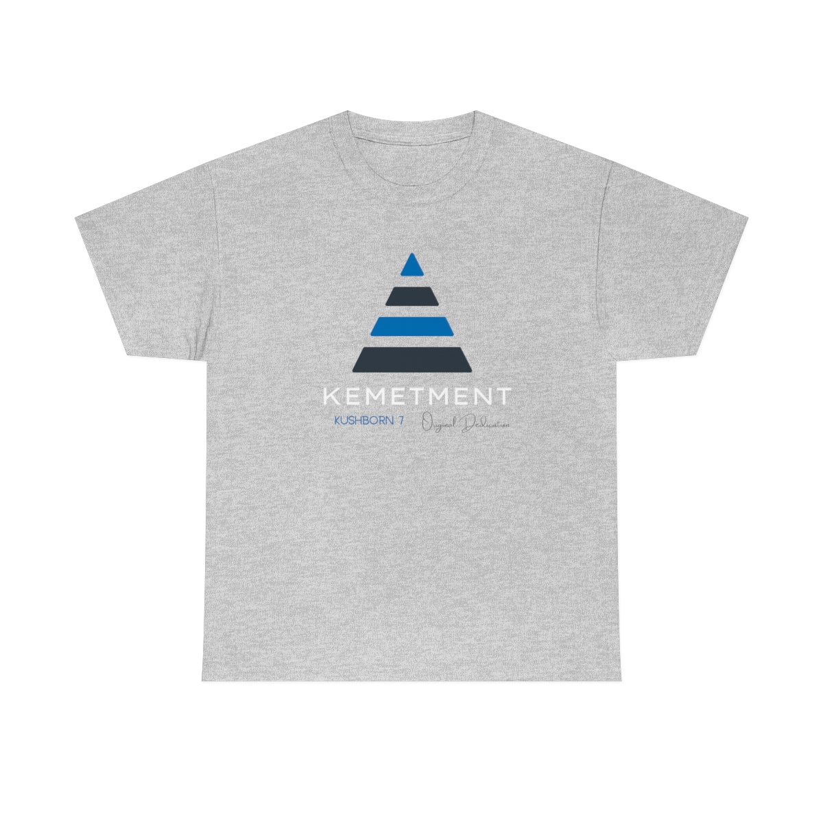 Front/ Back Kemetment Pyramid Logo Mens Heavy Cotton Tee...