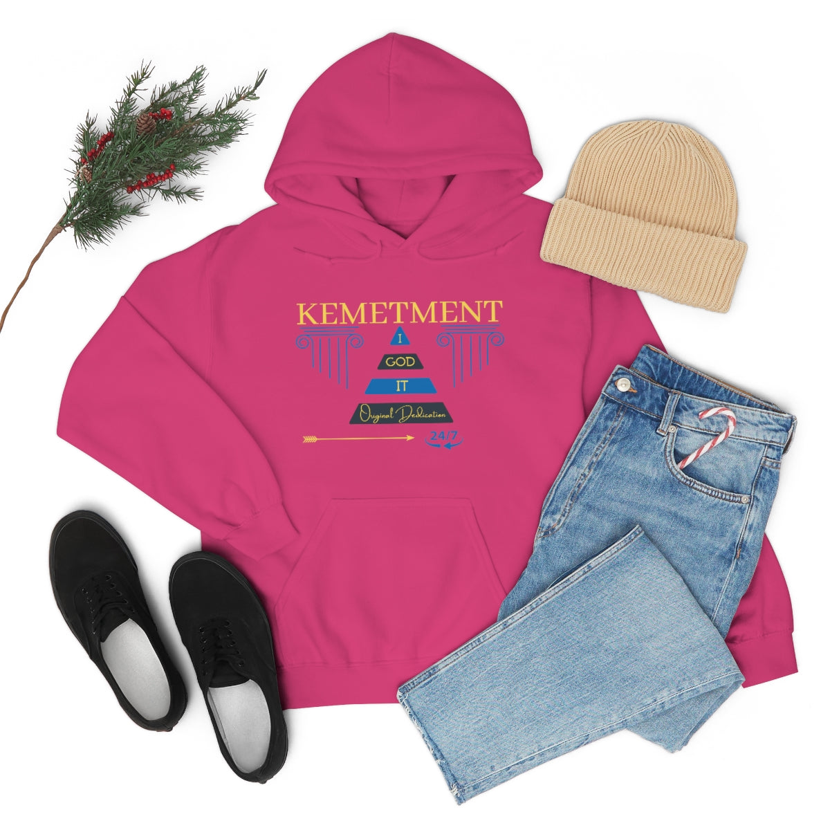 KEMETMENT DOUBLE SIDED "I GOD IT" Heavy Blend™ Hooded Sweatshirt