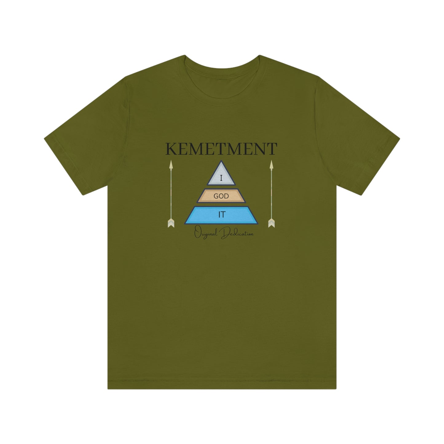 Kemetment ( I God It ) Front logo Bella Canva Tee.. available with double side logo