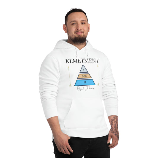 KEMETMENT I GOD IT WHITE 2 sided logo Drummer Hoodie