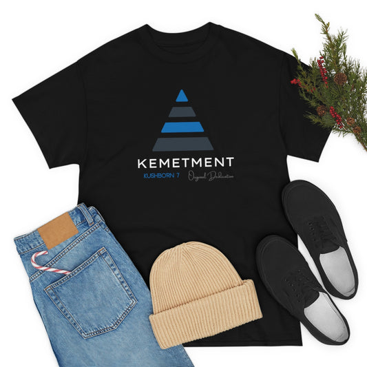 Front/ Back Kemetment Pyramid Logo Mens Heavy Cotton Tee...