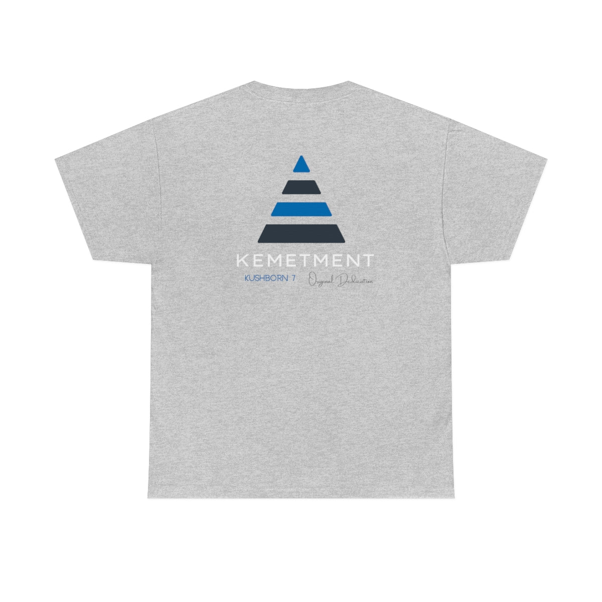 Front/ Back Kemetment Pyramid Logo Mens Heavy Cotton Tee...