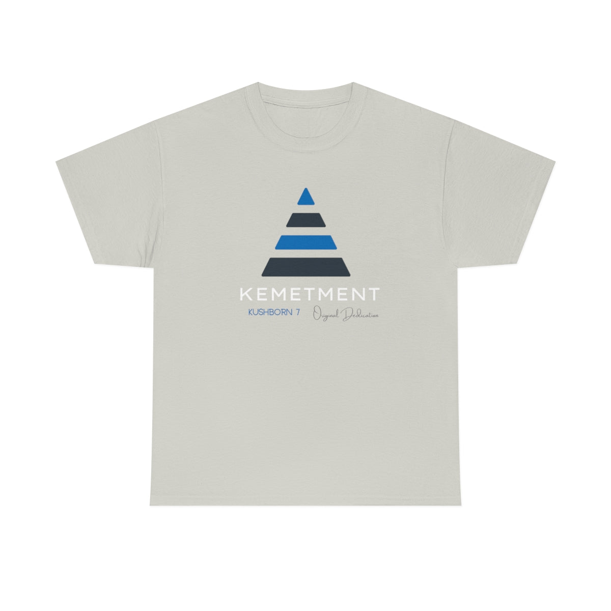 Front/ Back Kemetment Pyramid Logo Mens Heavy Cotton Tee...