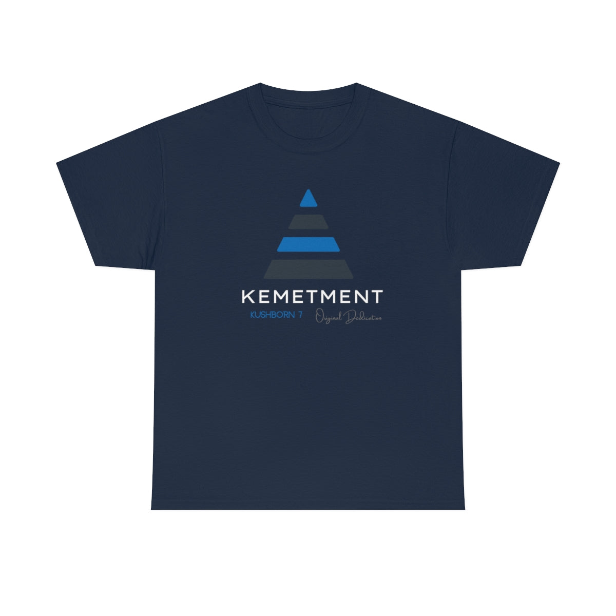 Front/ Back Kemetment Pyramid Logo Mens Heavy Cotton Tee...