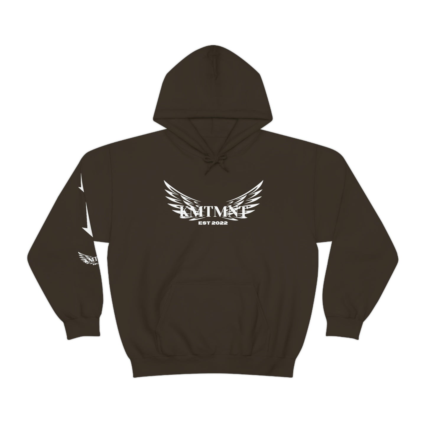 WINGED KEMETMENT Double sided with right arm arrows and winged decal Unisex Heavy Blend™ Hooded Sweatshirt