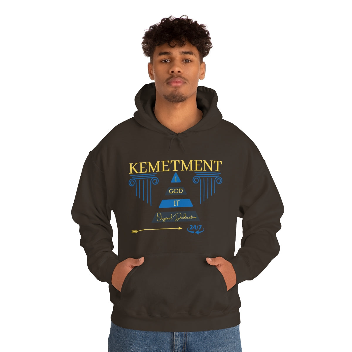 KEMETMENT DOUBLE SIDED "I GOD IT" Heavy Blend™ Hooded Sweatshirt