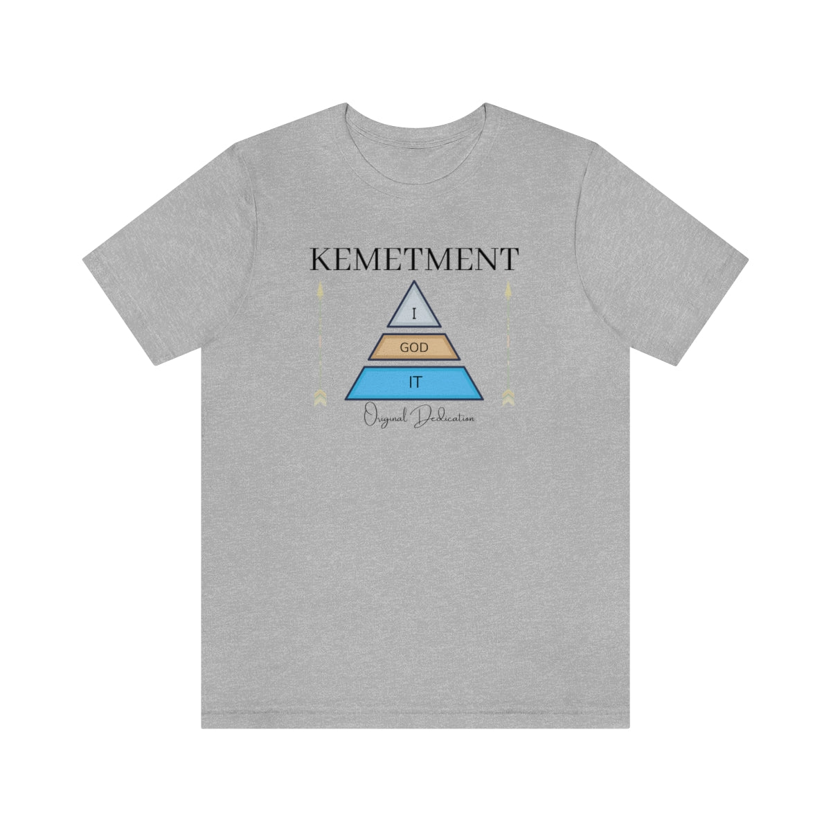 Womens Kemetment ( I God It ) 2 Sided Logo Bella Canva Jersey Short Sleeve Tee