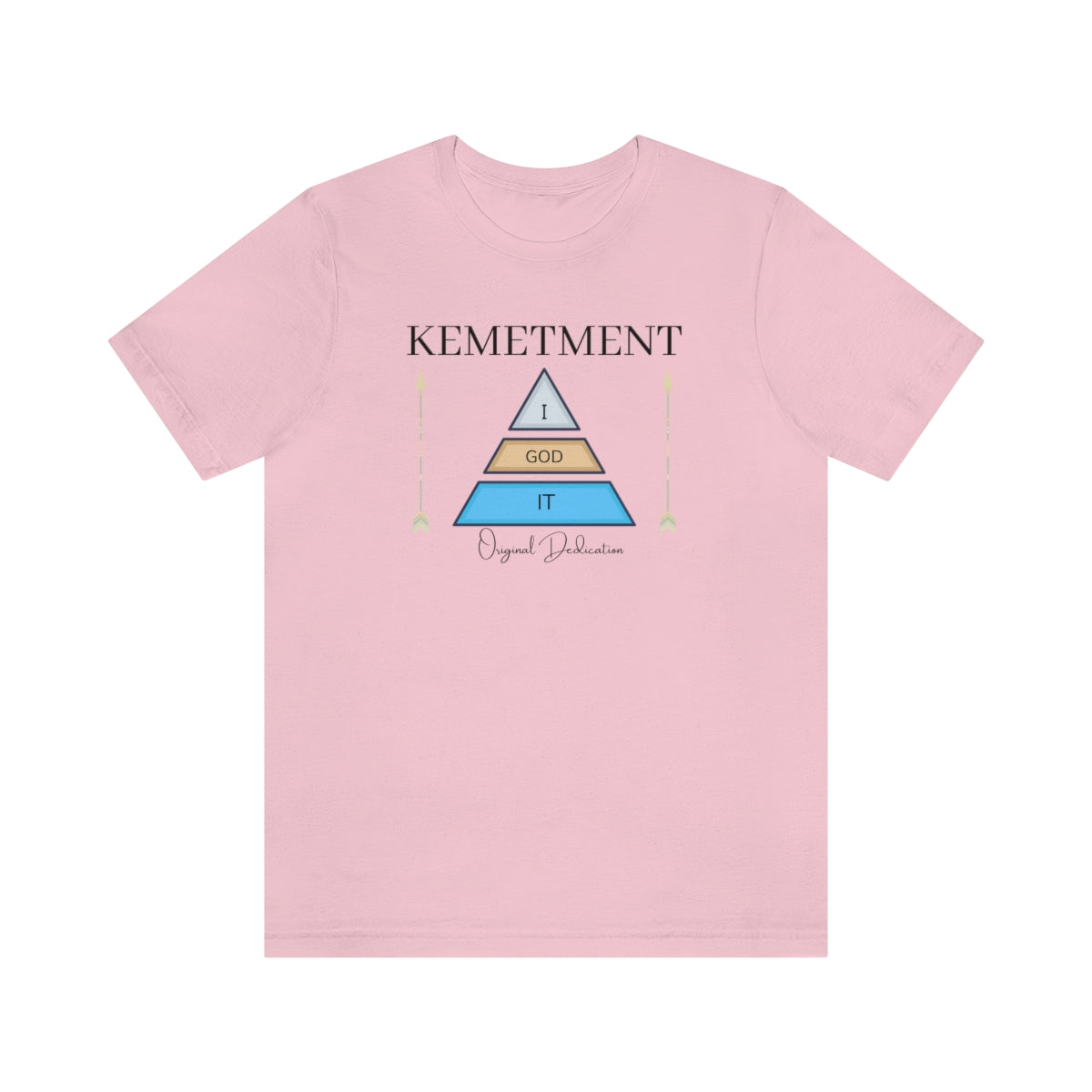 Womens Kemetment ( I God It ) 2 Sided Logo Bella Canva Jersey Short Sleeve Tee