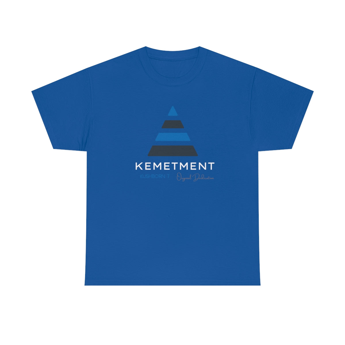 Front/ Back Kemetment Pyramid Logo Mens Heavy Cotton Tee...