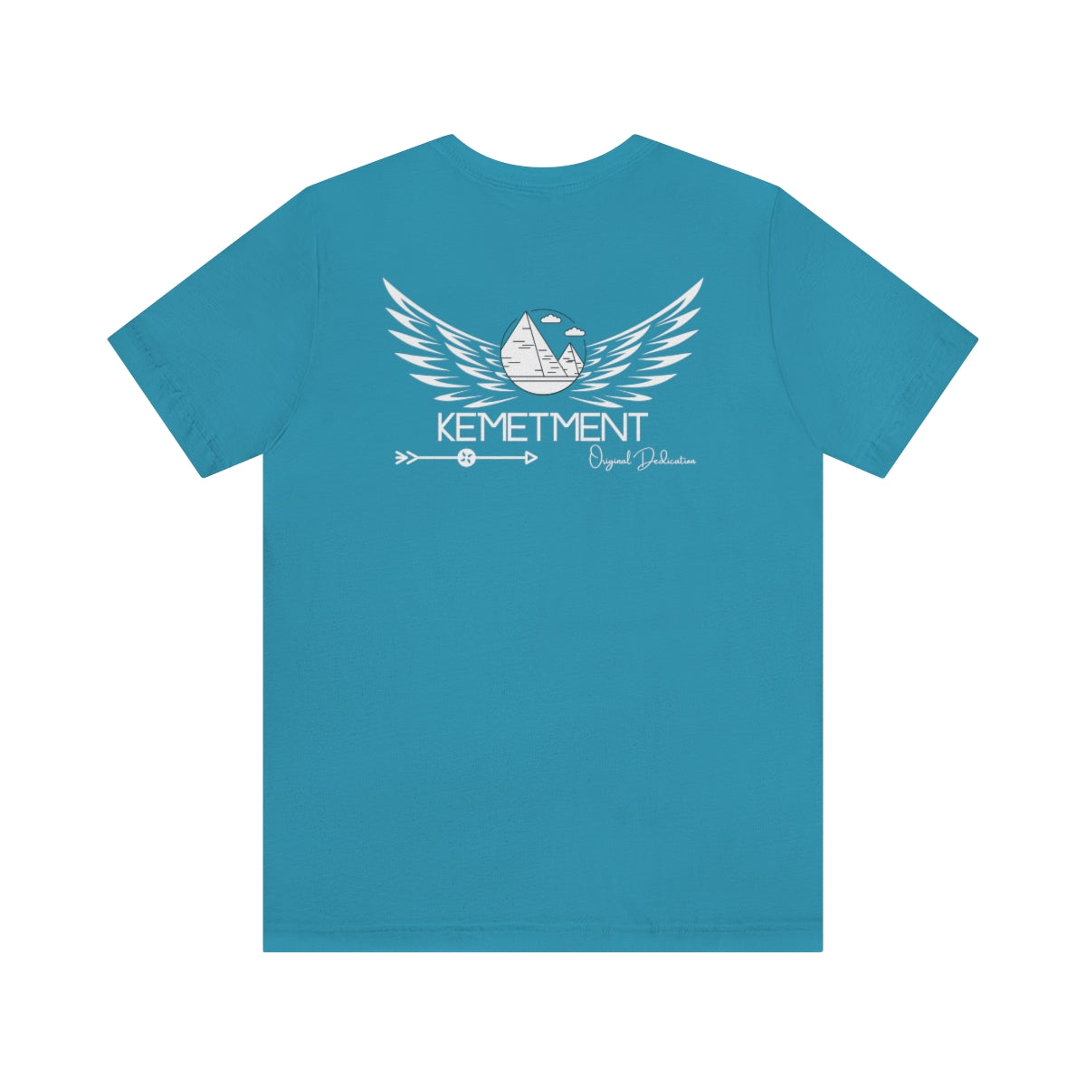 Womans/Unisex Kemetment Wings Jersey Short Sleeve Tee..this is a back view...front has small logo...see images above