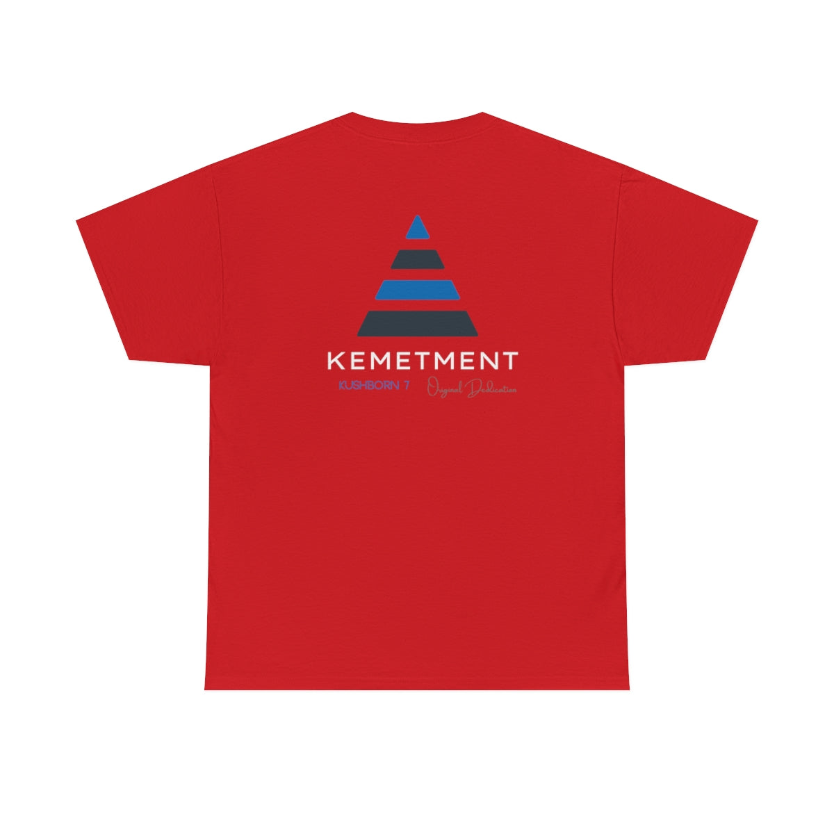 Front/ Back Kemetment Pyramid Logo Mens Heavy Cotton Tee...