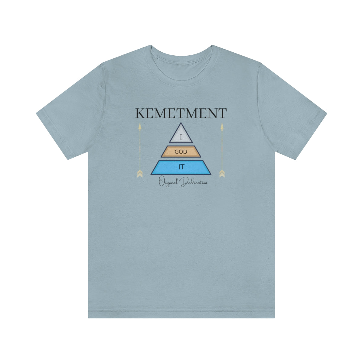 Womens Kemetment ( I God It ) 2 Sided Logo Bella Canva Jersey Short Sleeve Tee