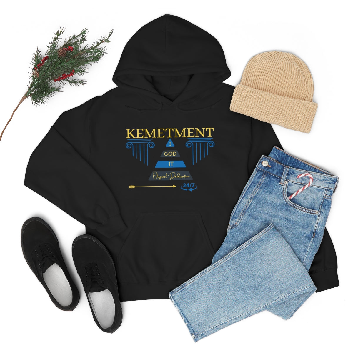 KEMETMENT DOUBLE SIDED "I GOD IT" Heavy Blend™ Hooded Sweatshirt