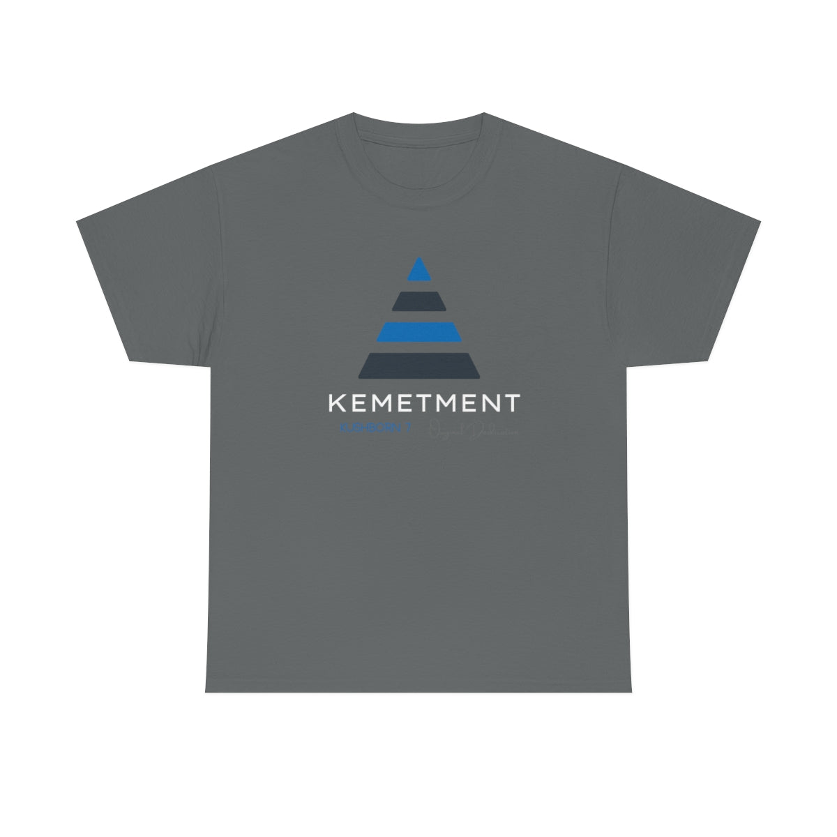 Front/ Back Kemetment Pyramid Logo Mens Heavy Cotton Tee...