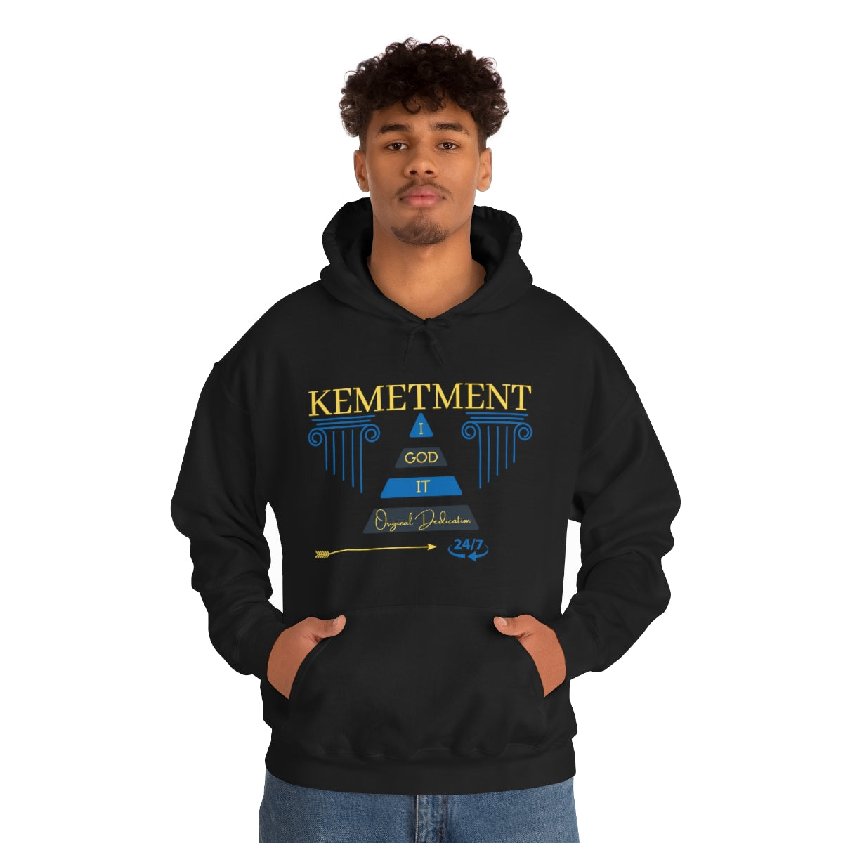 KEMETMENT DOUBLE SIDED "I GOD IT" Heavy Blend™ Hooded Sweatshirt