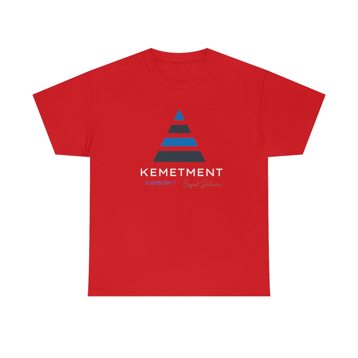 Front/ Back Kemetment Pyramid Logo Mens Heavy Cotton Tee...