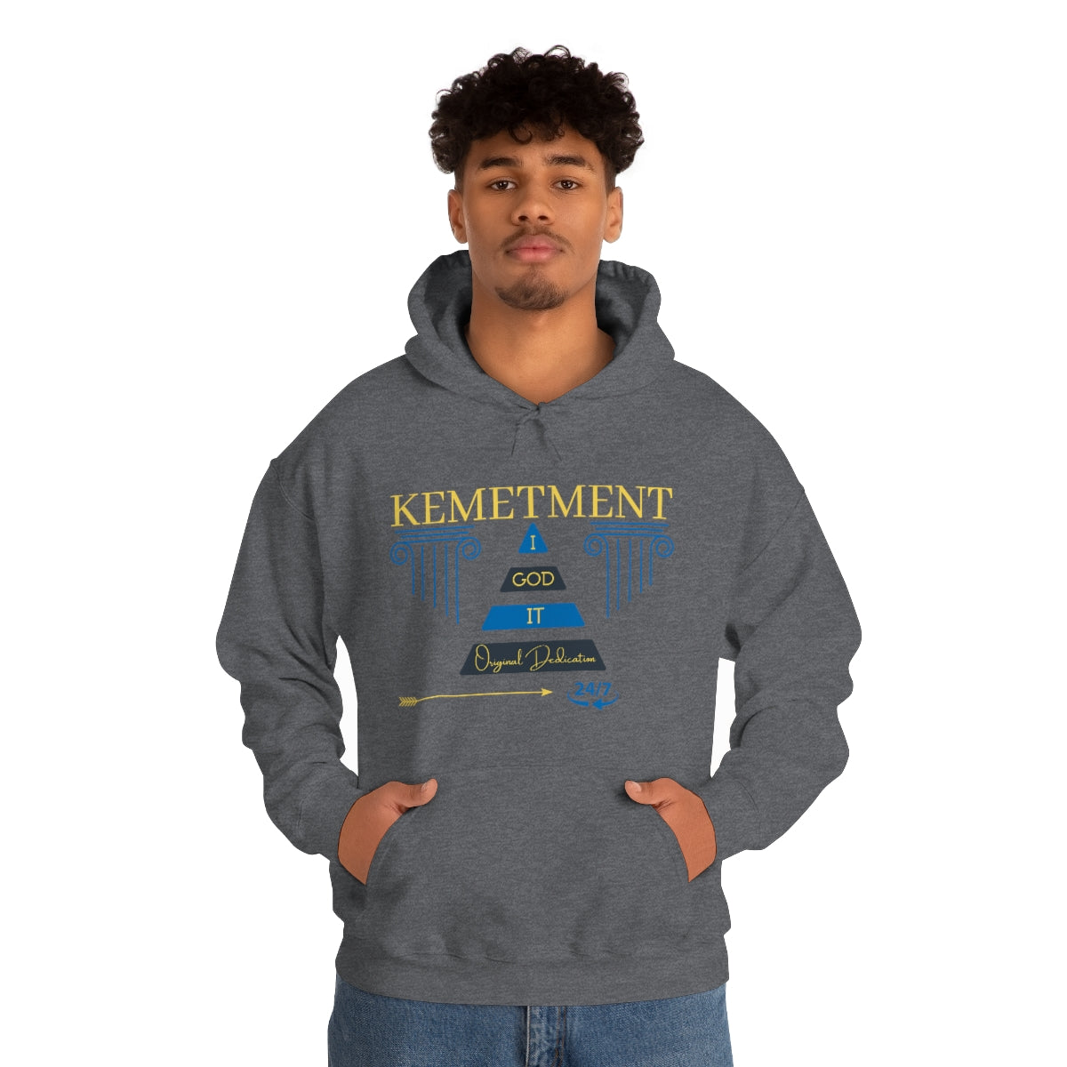 KEMETMENT DOUBLE SIDED "I GOD IT" Heavy Blend™ Hooded Sweatshirt