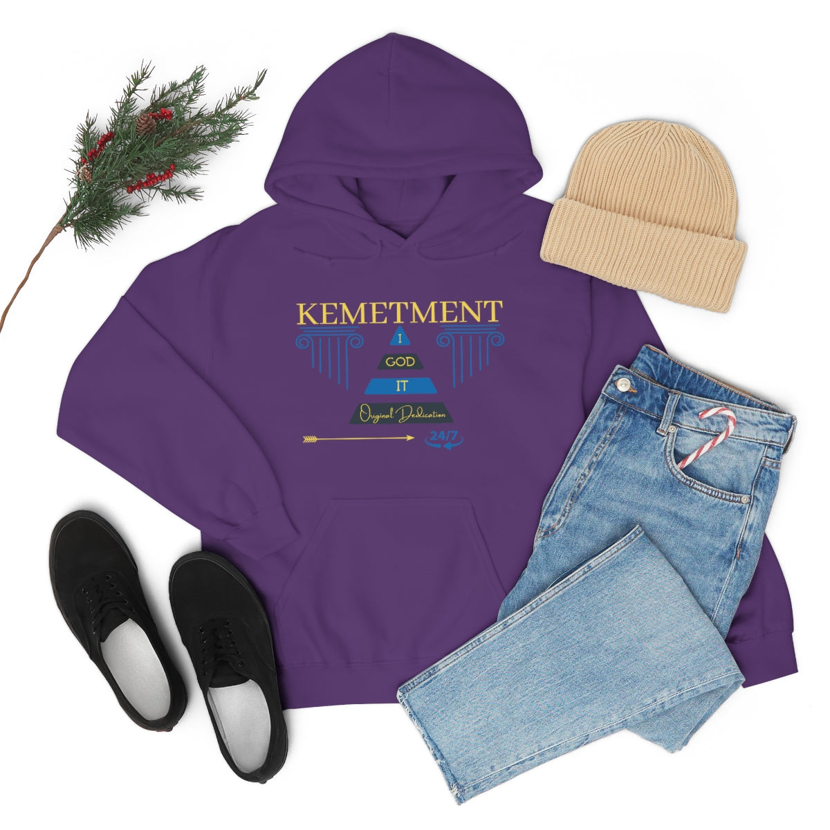 KEMETMENT DOUBLE SIDED "I GOD IT" Heavy Blend™ Hooded Sweatshirt