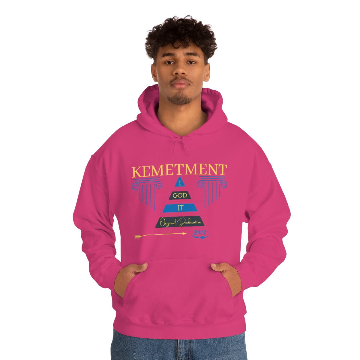 KEMETMENT DOUBLE SIDED "I GOD IT" Heavy Blend™ Hooded Sweatshirt